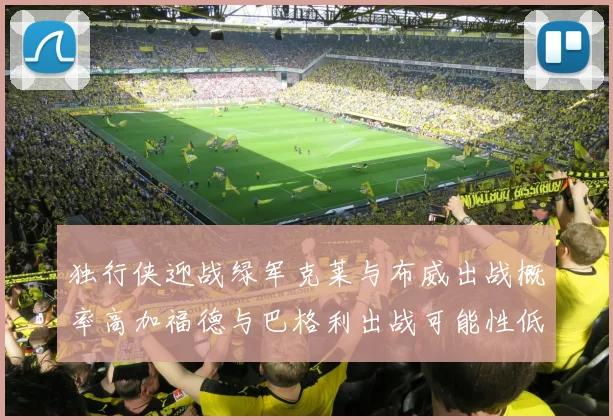 独行侠迎战绿军克莱与布威出战概率高加福德与巴格利出战可能性低